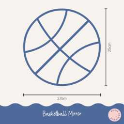 Basket Ball Shatterproof Mirror - Perfect Gift For Bedroom & Nursery Sport - thumbnail 4