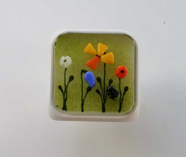 Spring Flower Plug in Night Light, Nursery Decor, Corridor Fused Glass Dusk Sensor, Snowdrop Gifts - image 1