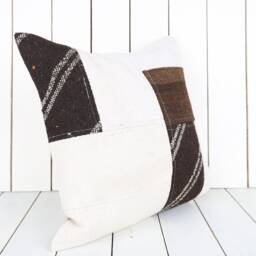 Turkish Kilim Pillow Cover Handmade Anatolian Throw - 20x20 Inch - thumbnail 3