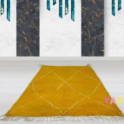 Yakiti - 5X9Ft Moroccan Rug, Beni Ourain Area Modern Wool Living Room Beniourain Handmade Soft Carpet, 165 cm X 264 - thumbnail 2
