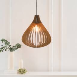 Wooden Chandelier, Pendant Light, Wood Ceiling Lamp, Lighting Fixture, Mid Century Modern, Kitchen Island, Nordic Design, Natural - thumbnail 2