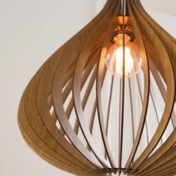 Wooden Chandelier, Pendant Light, Wood Ceiling Lamp, Lighting Fixture, Mid Century Modern, Kitchen Island, Nordic Design, Natural - thumbnail 3