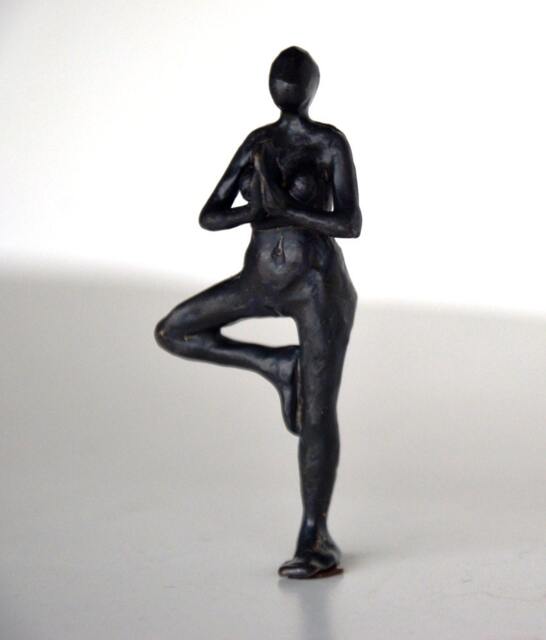 Bronze Sculpture Tree Yoga Pose - image 1