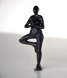 Bronze Sculpture Tree Yoga Pose - thumbnail 1