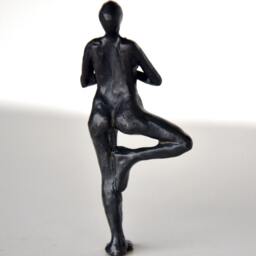 Bronze Sculpture Tree Yoga Pose - thumbnail 2