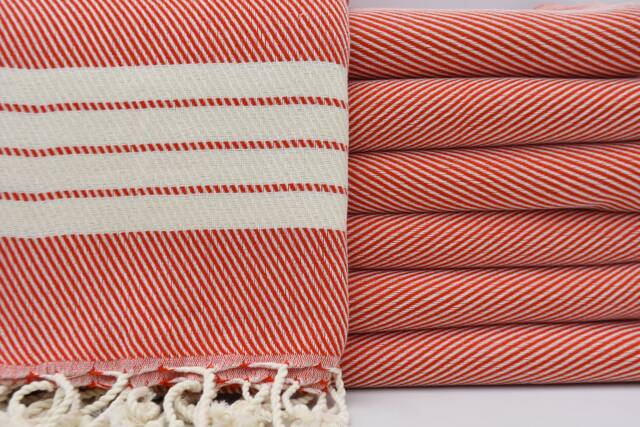 "Hammam Towel, Bath Towel, Red Towel, Tribal Towel, Pool Towel, Beach Towel, Spa Towel, Turkish Towel, 38""x70" - image 1