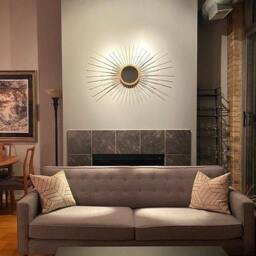 Handmade Solid Brass Sunburst Mirror - Mid-Century Modern Wall Decor - 120x80cms - thumbnail 2
