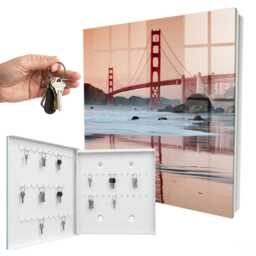Sunset Key Cabinet For Home, Orange Industrial Box, Photographic Architecture, Lovers Of Architecture & Beautiful Views - thumbnail 2