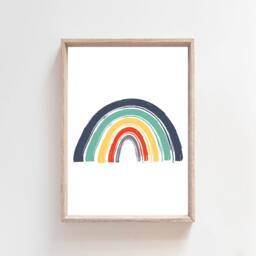 3 Boys Nursery Prints, Rainbow Wall Art, Weather Playroom Decor, Bedroom Green - thumbnail 2