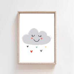 3 Boys Nursery Prints, Rainbow Wall Art, Weather Playroom Decor, Bedroom Green - thumbnail 3