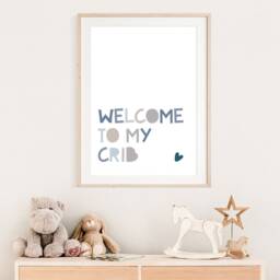 Welcome To My Crib Print, Boys Nursery Wall Art, Baby Boy Gift, Newborn, Home Decor, Decor - thumbnail 3