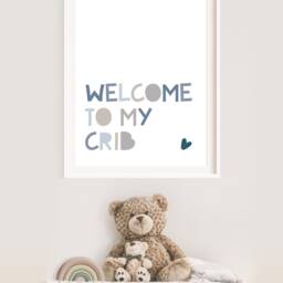 Welcome To My Crib Print, Boys Nursery Wall Art, Baby Boy Gift, Newborn, Home Decor, Decor - thumbnail 2