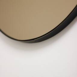 Ovalis??? Oval Shape Bronze Tinted Contemporary Mirror With Patina Frame - thumbnail 3