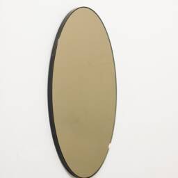 Ovalis??? Oval Shape Bronze Tinted Contemporary Mirror With Patina Frame - thumbnail 2
