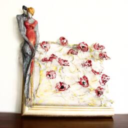 Better Together Soulmate Wire Mesh Boyfriend Relationship Gift Field Of Poppy Love Ooak - thumbnail 4