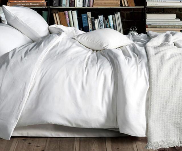 White Cotton Duvet Cover Set, Pima 300Tc Sateen Weave Luxury Cotton Duvet Cover Set - image 1