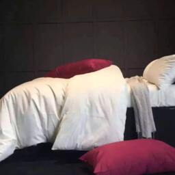 White Cotton Duvet Cover Set, Pima 300Tc Sateen Weave Luxury Cotton Duvet Cover Set - thumbnail 2