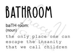 Printable Wall Art - Funny Bathroom Signs - 5x7 - thumbnail 3