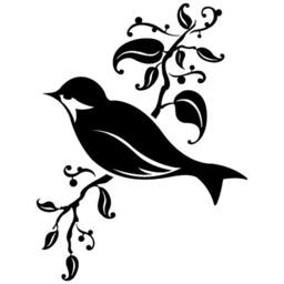 Bird On A Branch, Vinyl Wall Art Decal, Songbird Decor, Nursery Birds - thumbnail 3