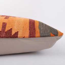12''x24'' Turkish Kilim Pillow Handwoven Wool, Bohemian Home Decor - thumbnail 4