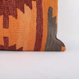 12''x24'' Turkish Kilim Pillow Handwoven Wool, Bohemian Home Decor - thumbnail 2