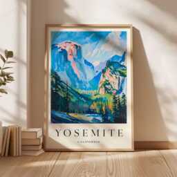 Yosemite National Park Poster California Travel Art Print - thumbnail 3