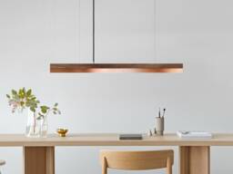 Pendant Lamp - Walnut & Copper Dining Room Gantlights Led