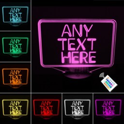 Personalised Led Neon Home Bar Sign Night Light Mancave Bedroom. Multi Coloured With Remote Control & Usb Cable - thumbnail 1