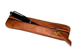 Small Pencil Case Made Of Buffalo Leather Vintage Look Leather For 4 Pens Handmade Gift Men, Students