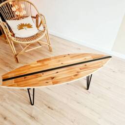 Wooden Surfboard Coffee Table - thumbnail 4