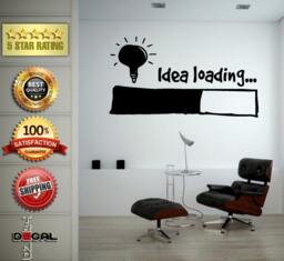 Light Bulb Lamp Idea Loading Wall Window Car Diy Sticker Decal Vinyl Silhouette Clip Art Vector Plotter Cut Decor Free Shipping L1843 - thumbnail 1