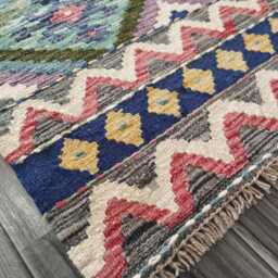 Kilim Runner Tribal, Handmade Artisan Afghan Turkish Persian Qashqai Navajo Bohemian Natural Wool Flatweave Rug 200x77 cm - thumbnail 4