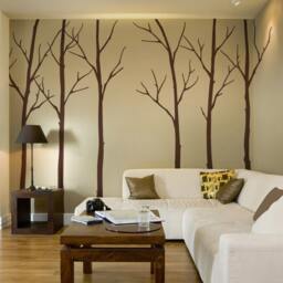 Large Winter Tree Wall Decal Set Living Room Decor - thumbnail 3