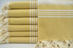 "Yellow Towel, Turkish Beach Towel, Hammam Towel, Bohemian Towel, 40""x70"