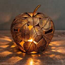 Metal Apple Candle Holder Large Tea Light Lantern Unique Home Decoration