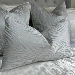 "Luxury Cushion Cover, Silver Grey Modern Sofa Pillow Decorative Throw Cover 12"" X 20" - thumbnail 1