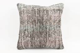 Handmade Turkish Kilim Pillow Embroidered Wool Cushion Cover - 18''x18''