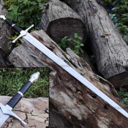 Handmade Medieval Sword, Long Viking Longford Sword With Scabbard, Anniversary Birthday Gift, Wall Hanging - thumbnail 3