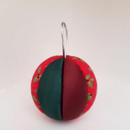 Series/Set Of 6 Christmas Baubles - Red Holly Handcrafted - thumbnail 3