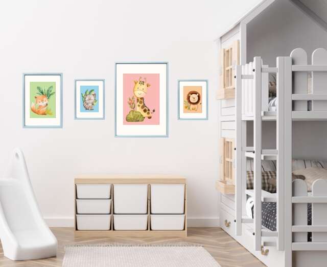 Light Blue A2/A3 A4 Photo Frame - Wall Hanging Poster Frames - image 1