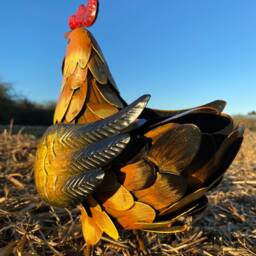 Little Metal Hen Garden Ornament - thumbnail 3