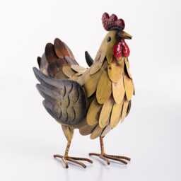 Little Metal Hen Garden Ornament - thumbnail 4