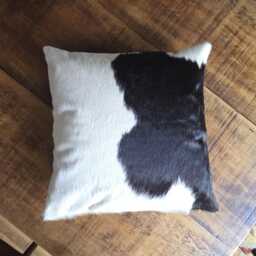 Handmade Tricolor Cowhide Cushion Cover - Hair On Leather Pillow