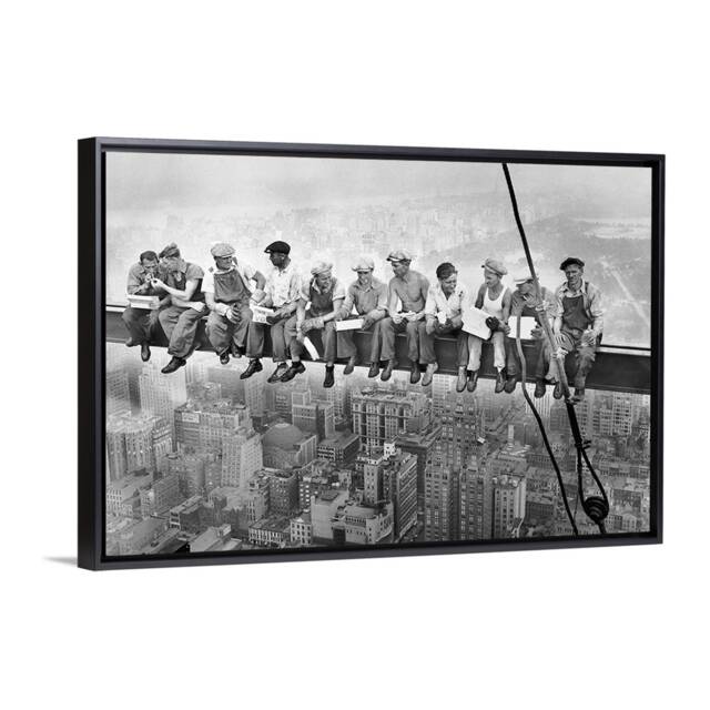 Art Prints On Poster Or Framed Canvas Lunch Atop A Skyscraper - Coolart Contemporary