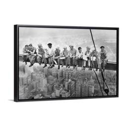 Art Prints On Poster Or Framed Canvas Lunch Atop A Skyscraper - Coolart Contemporary - thumbnail 1