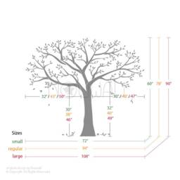 Wall Decal Tree Decals Stickers Photo Frame Family Wall Sticker Art Decor - thumbnail 4