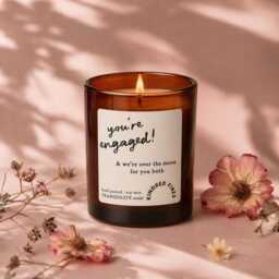 Personalised Engagement Gift For Couple You're Engaged Scented Candle - thumbnail 1
