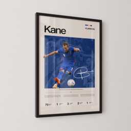 Harry Kane England Captain Poster, Football Stats Wall Art, Striker Print, Soccer Room Decor, Gift - thumbnail 2