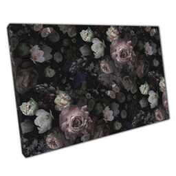 Vintage Floral Canvas Blooming Bouquet Wall Art For Home & Office Pink White Flower Print - thumbnail 1