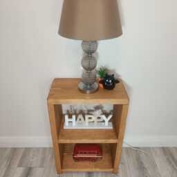 Brand New Handmade Rustic Wooden Bedside Table Two Shelves - Many Colours & Sizes - thumbnail 3